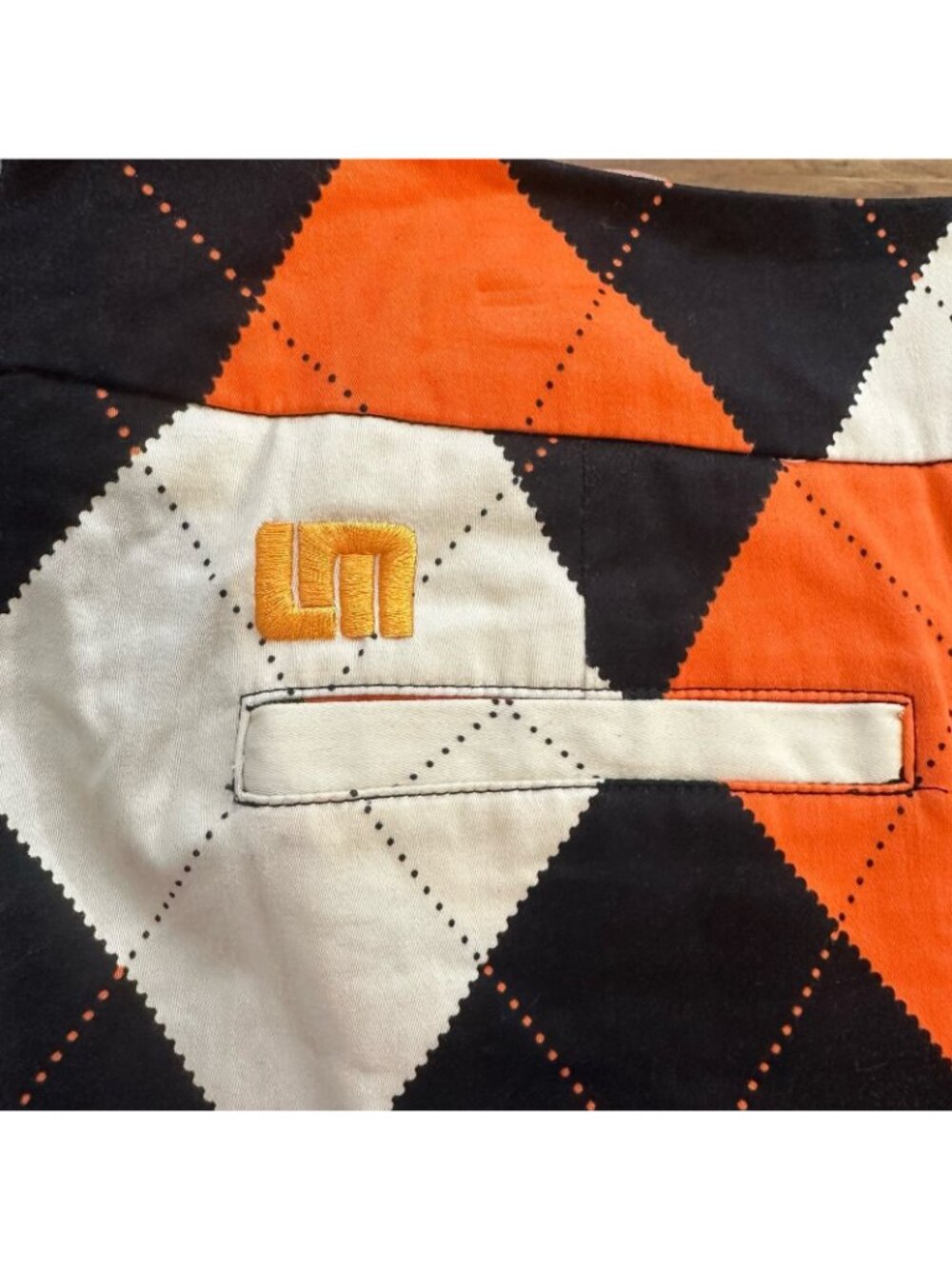 Loudmouth Golf Ladies argyle mini Skirt - Picture 3 of 5